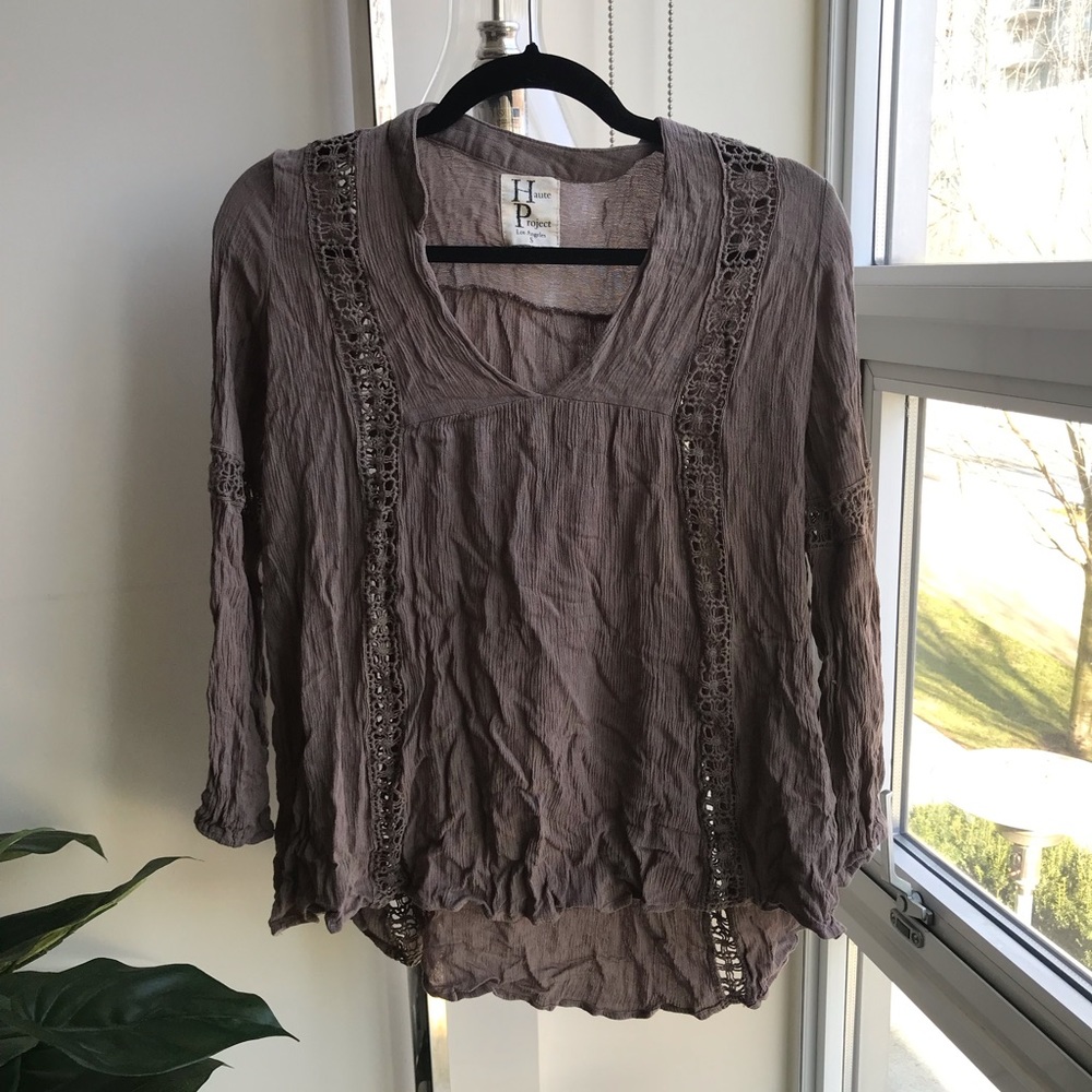 Haute Project Los Angeles hippy peasant top